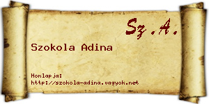 Szokola Adina névjegykártya